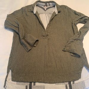 Free people 3/4 sleeve green Zs sp